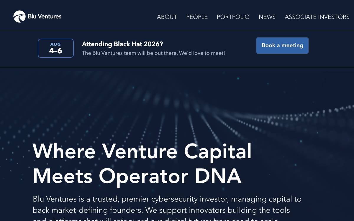 Blu Venture Investors website preview