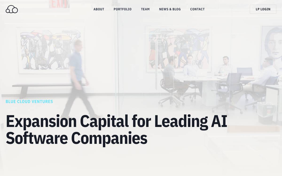 Blue Cloud Ventures website preview