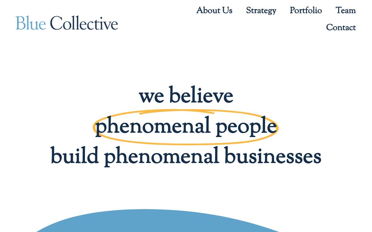 Blue Collective website preview