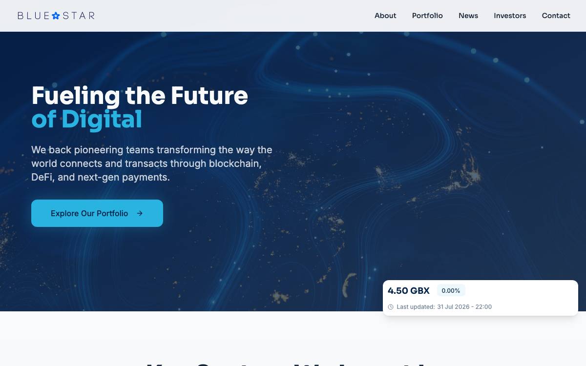 Blue Star Capital website preview