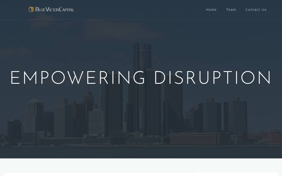 Blue Victor Capital website preview
