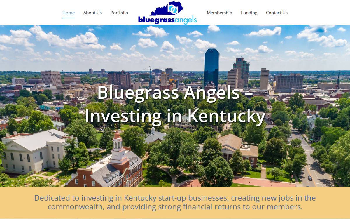 Bluegrass Angel Venture website preview