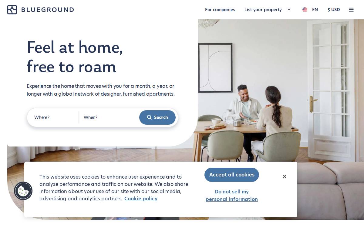 blueground website preview