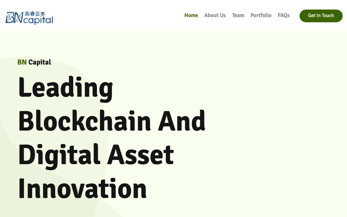 BN Capital website preview