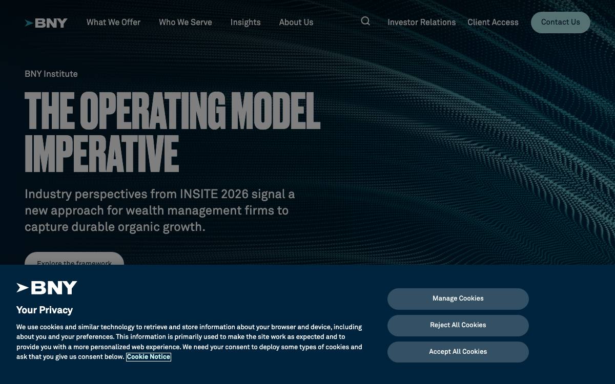 BNY Mellon website preview