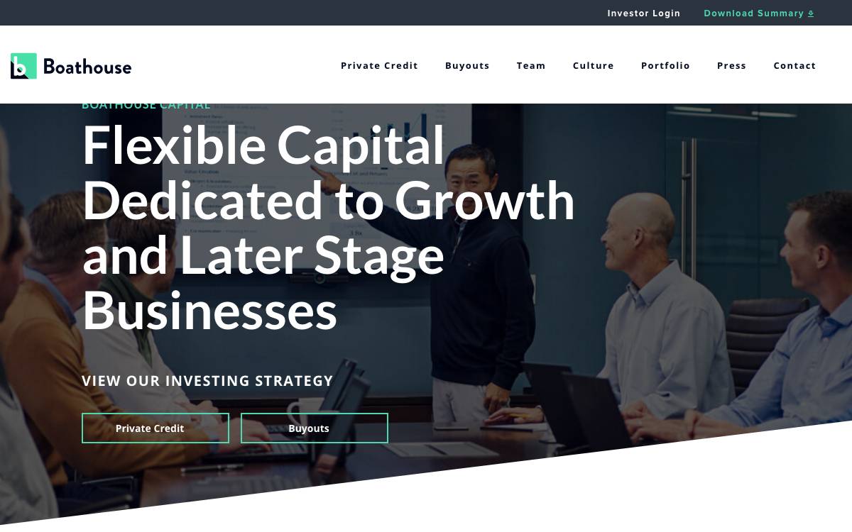 Boathouse Capital website preview