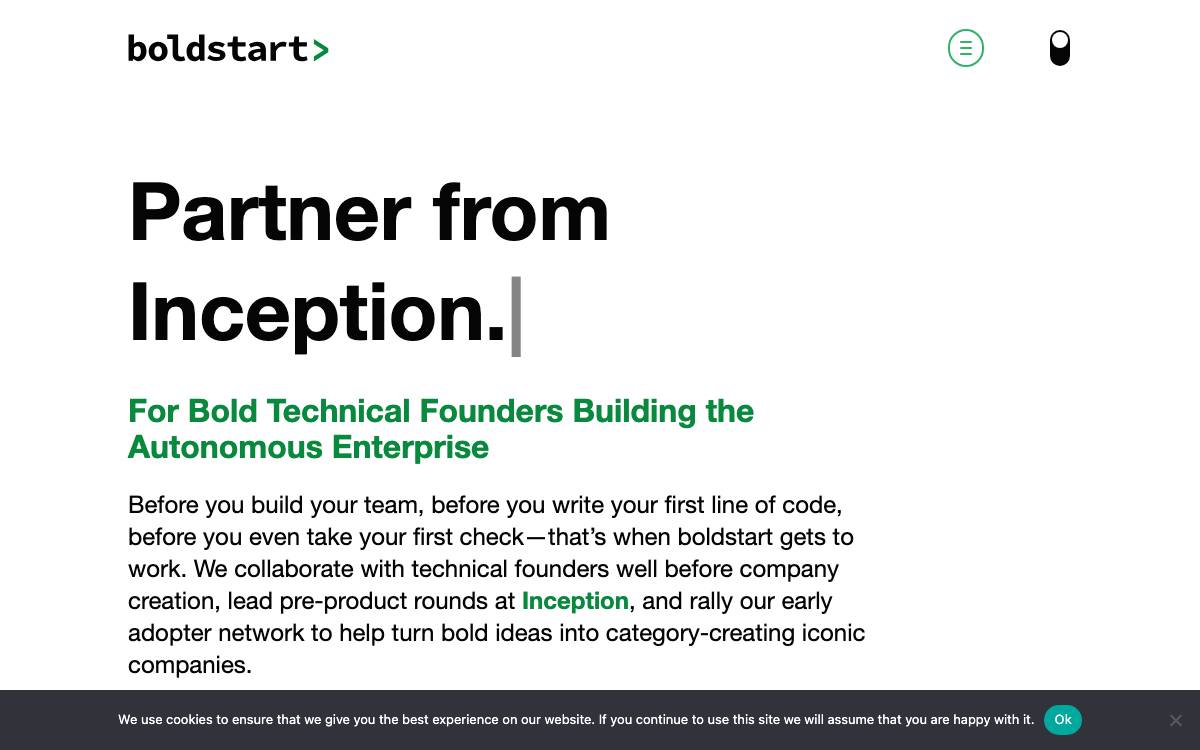 boldstart ventures website preview
