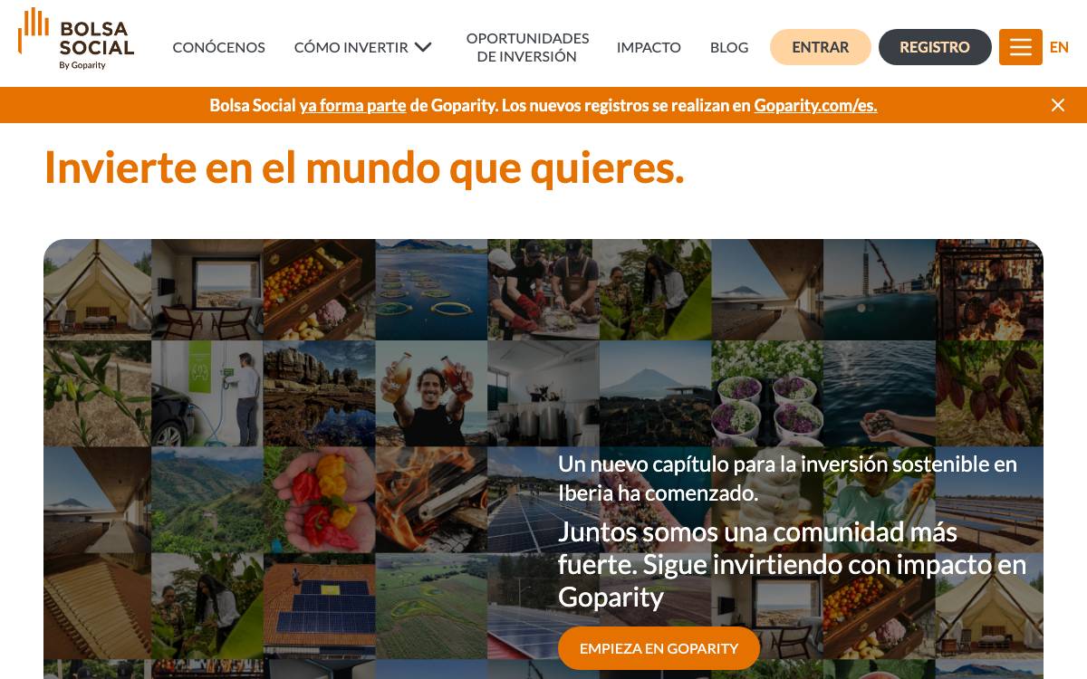 Bolsa Social website preview