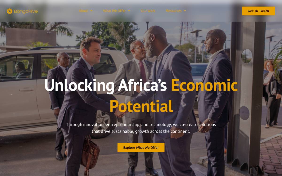 BongoHive website preview
