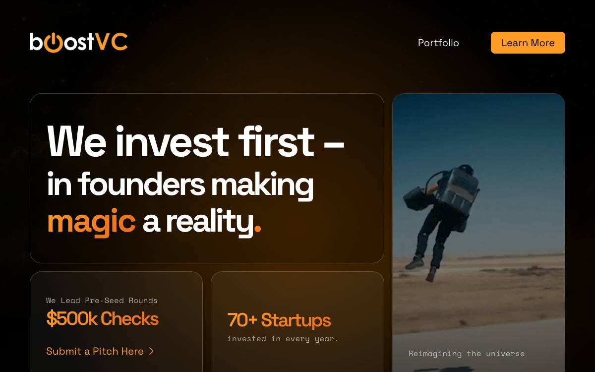 Boost VC website preview