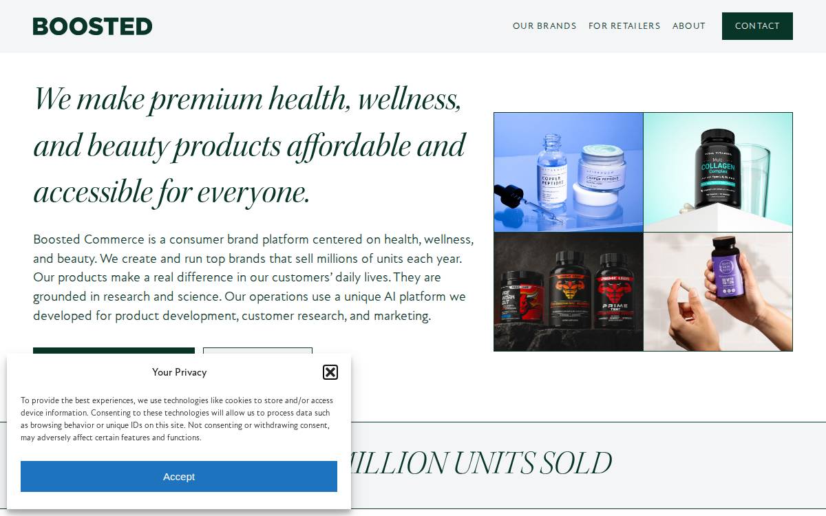 Boosted Commerce website preview