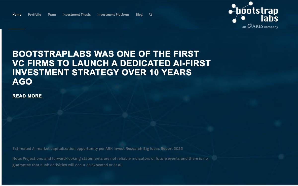 BootstrapLabs website preview