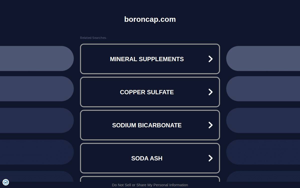 Boron, LLC website preview