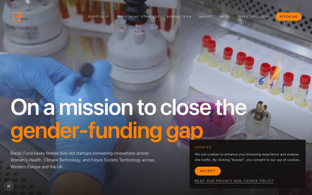 Borski Fund website preview