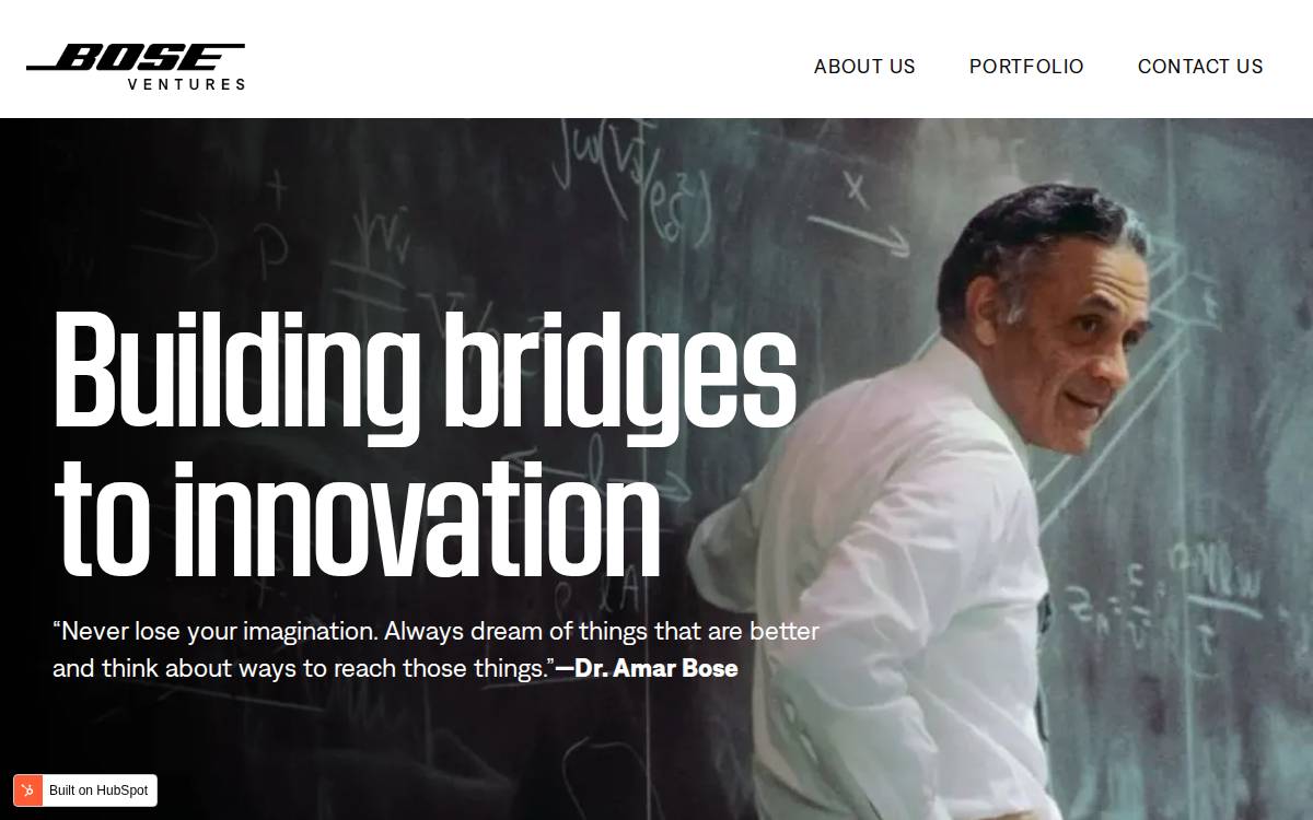 Bose Ventures website preview