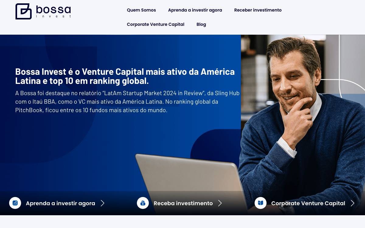 Bossa Invest website preview
