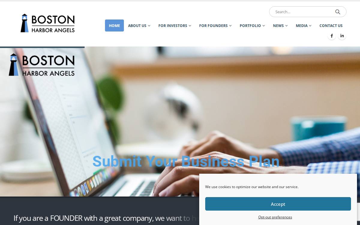 Boston Harbor Angels website preview