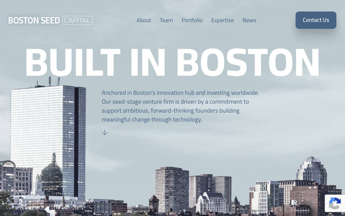 Boston Seed Capital website preview