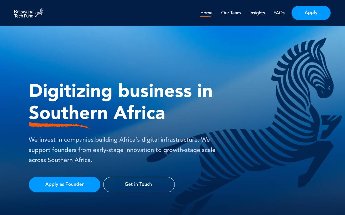 Botswana Tech Fund website preview
