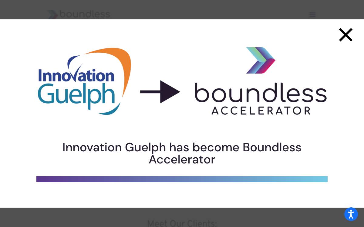 Boundless Accelerator website preview