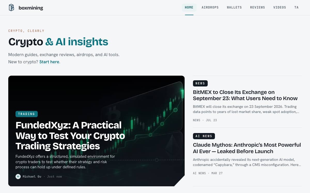 BoxMining website preview
