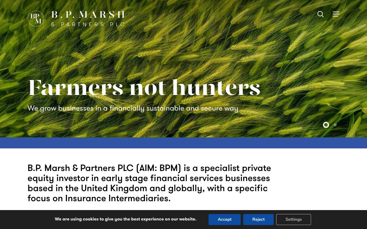 BP Marsh & Partners PLC website preview