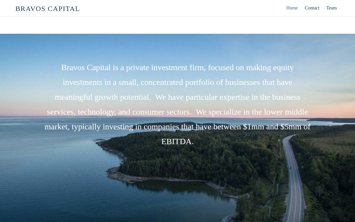 Braavos Capital website preview