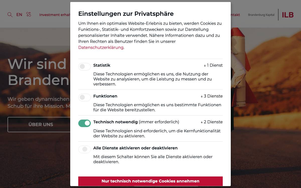 Brandenburg Kapital website preview