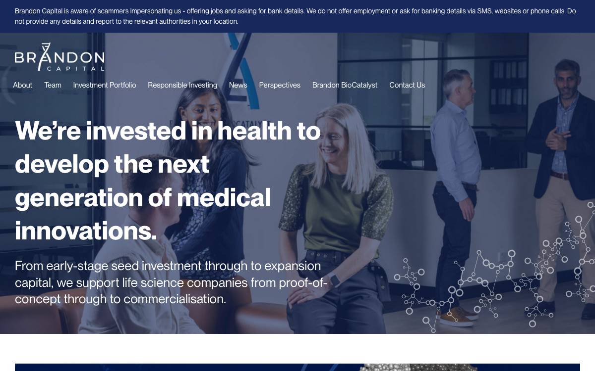 Brandon Capital Partners website preview
