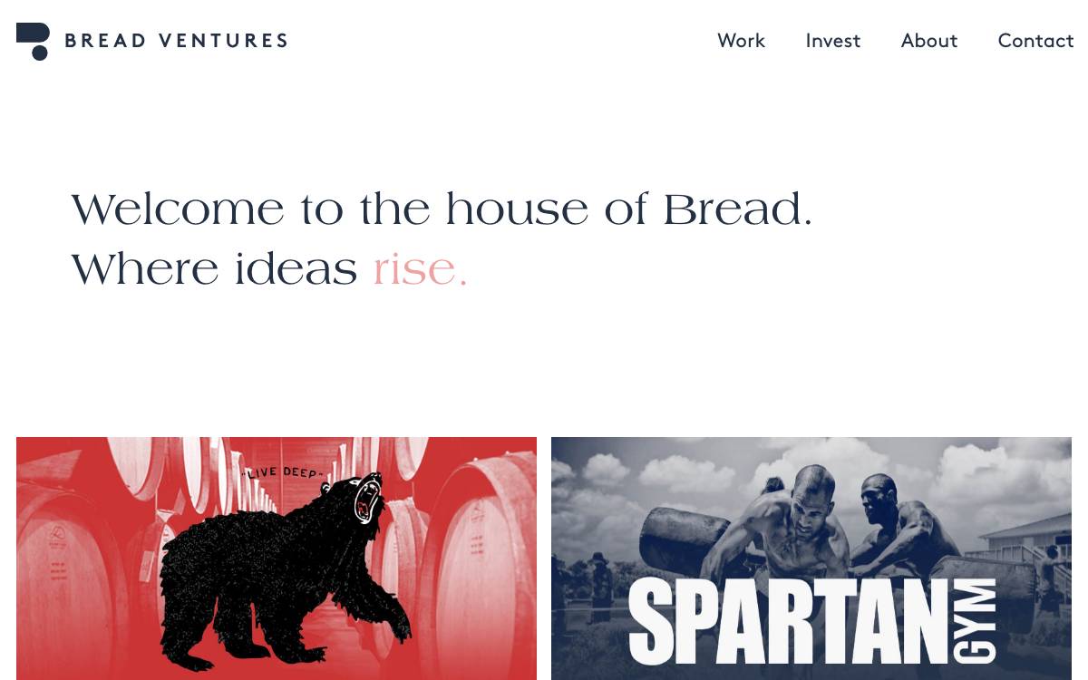 Bread Ventures website preview
