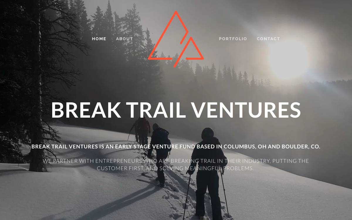 Break Trail Ventures website preview