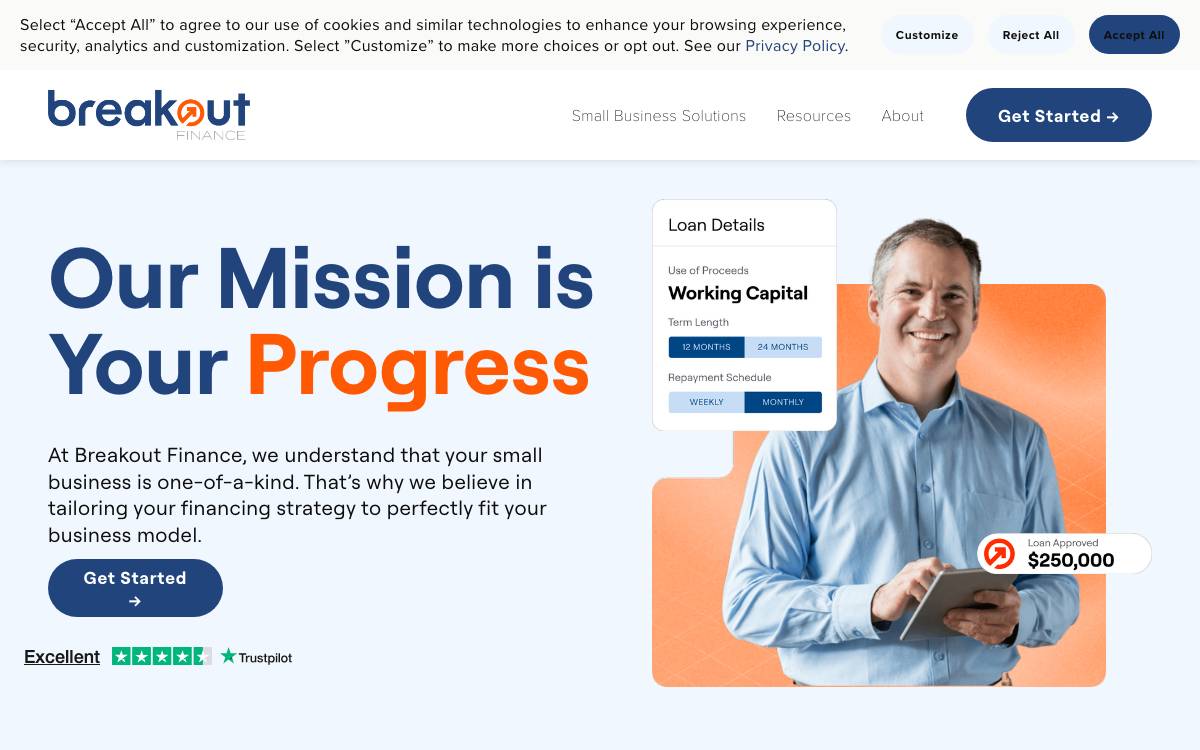 Breakout Capital website preview
