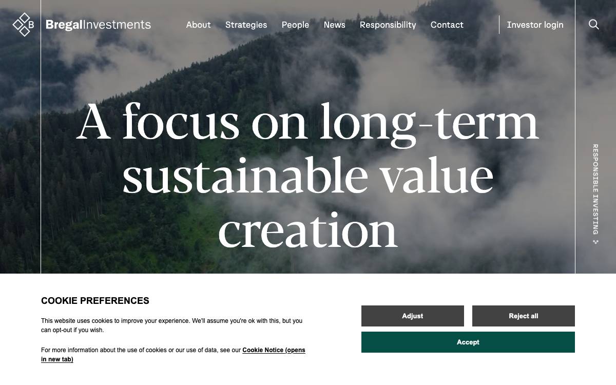 Bregal Investments website preview