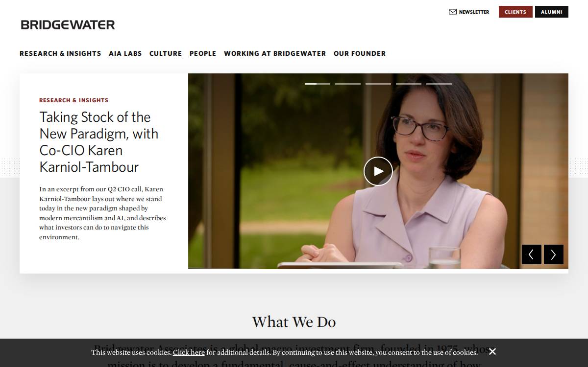 Bridgewater Associates website preview