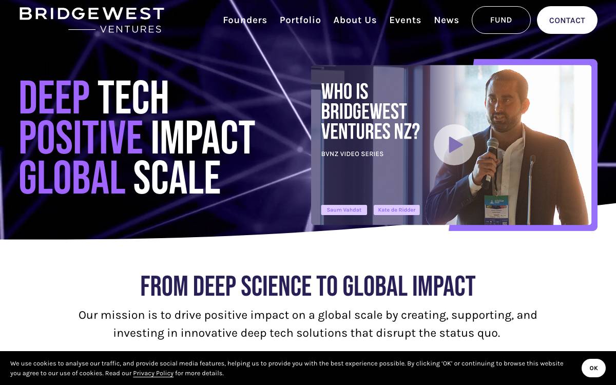 Bridgewest Ventures website preview