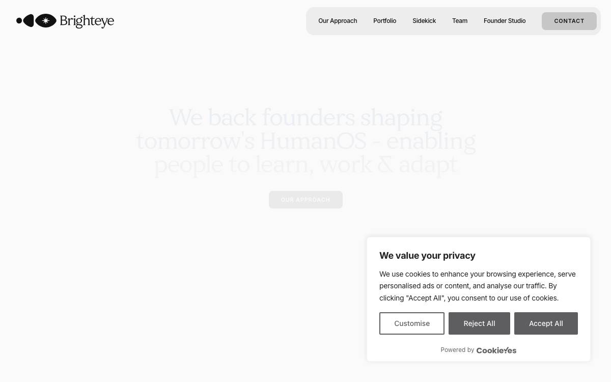 Brighteye Ventures website preview