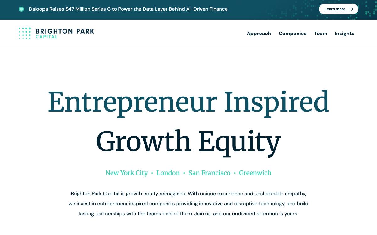 Brighton Park Capital website preview