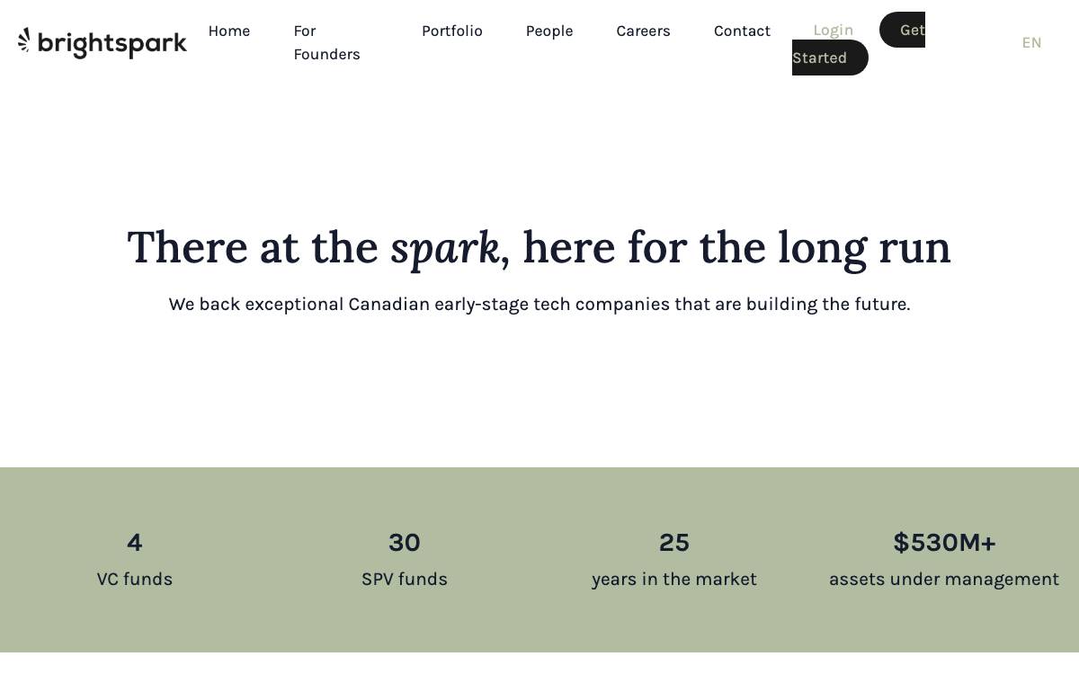 Brightspark Ventures website preview