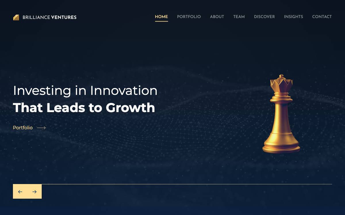 Brilliance Ventures website preview