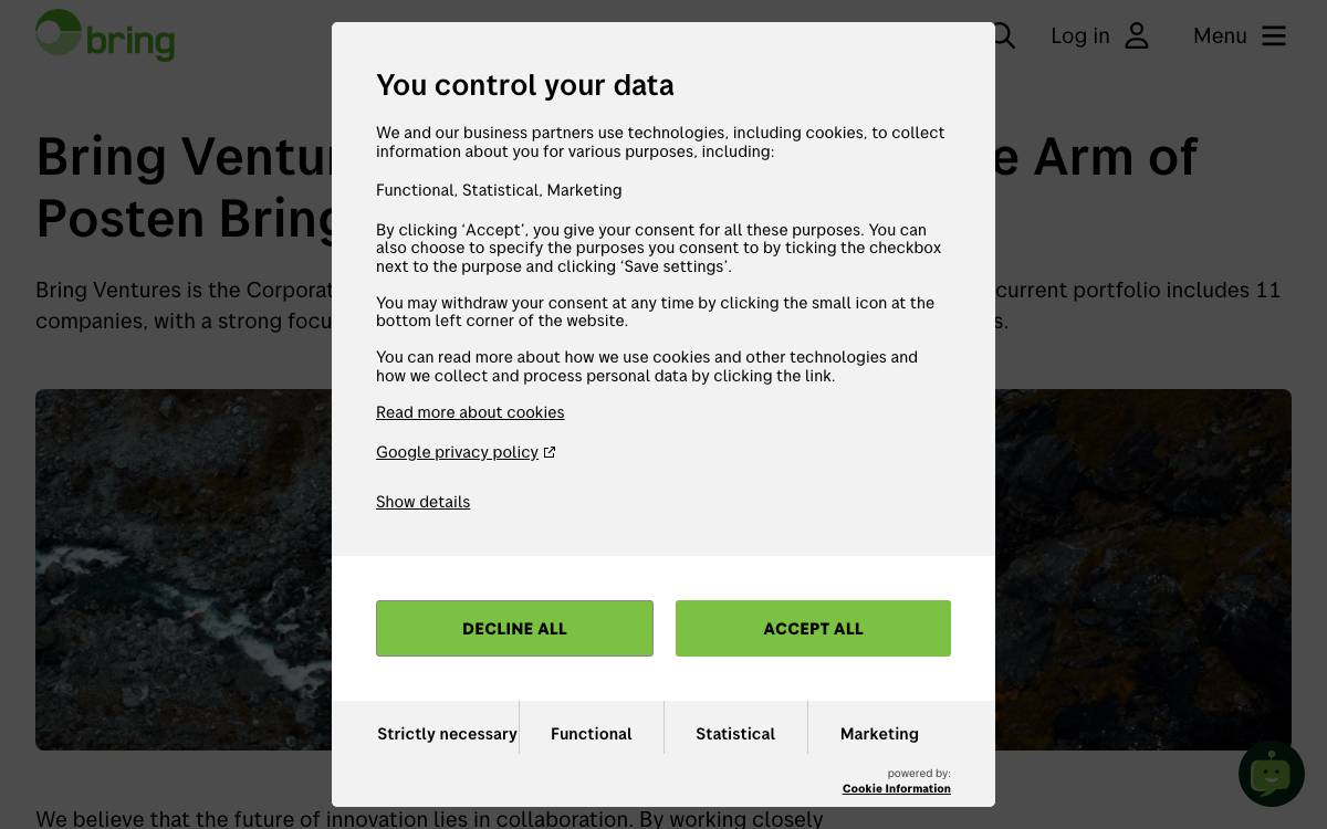 Bring Ventures website preview