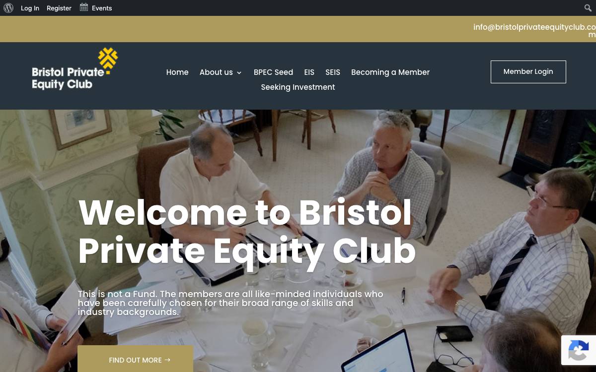 Bristol Private Equity Club website preview