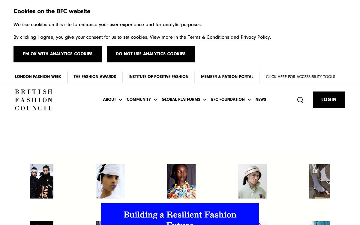 British Fashion Council website preview