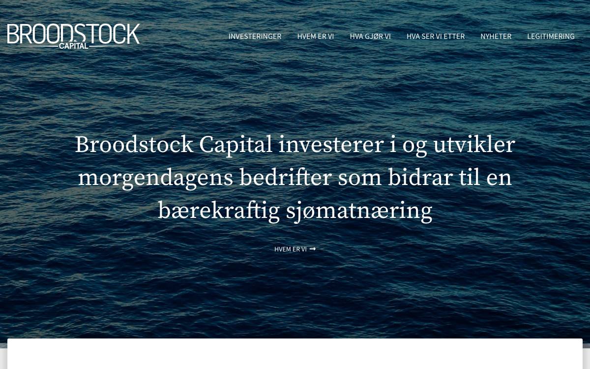 Broodstock Capital website preview