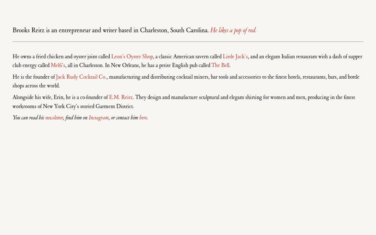 Brooks Reitz website preview