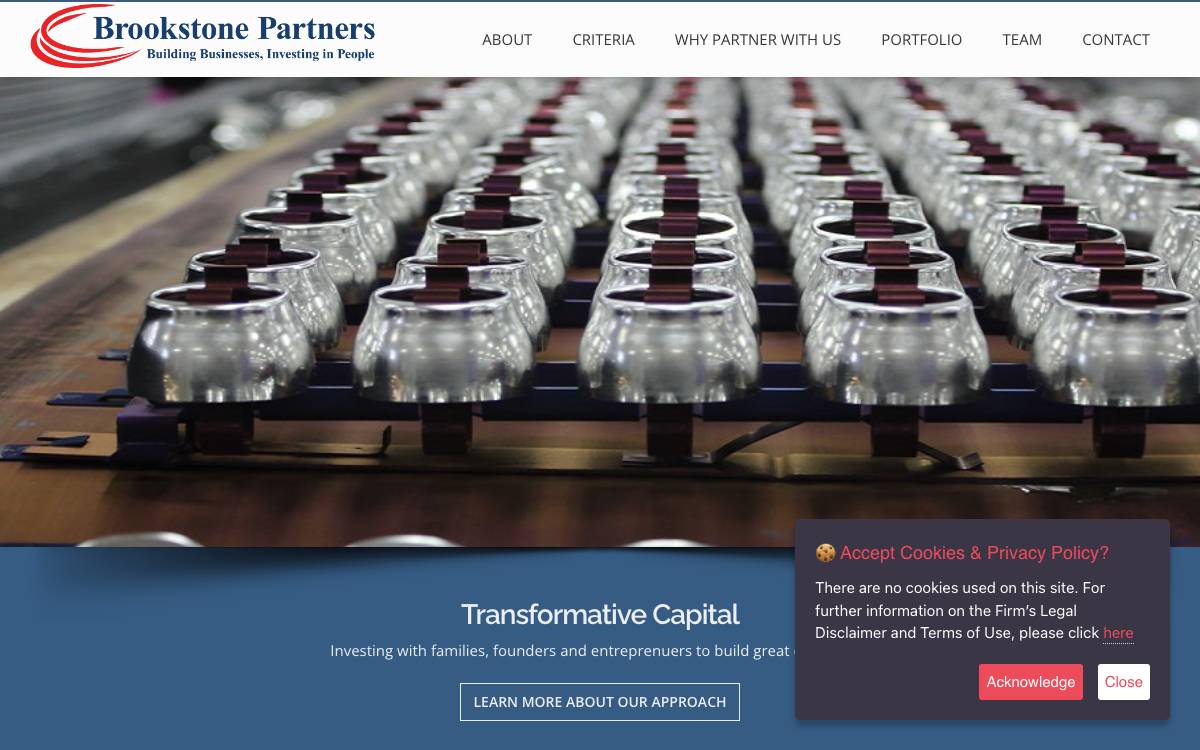 Brookstone Partners website preview