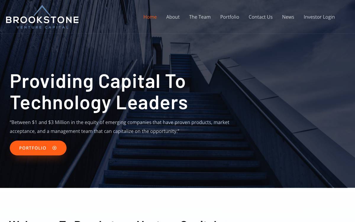 Brookstone Venture Capital website preview