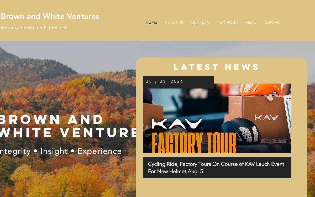 Brown and White Ventures website preview