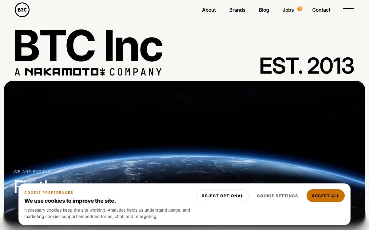 BTC Inc website preview