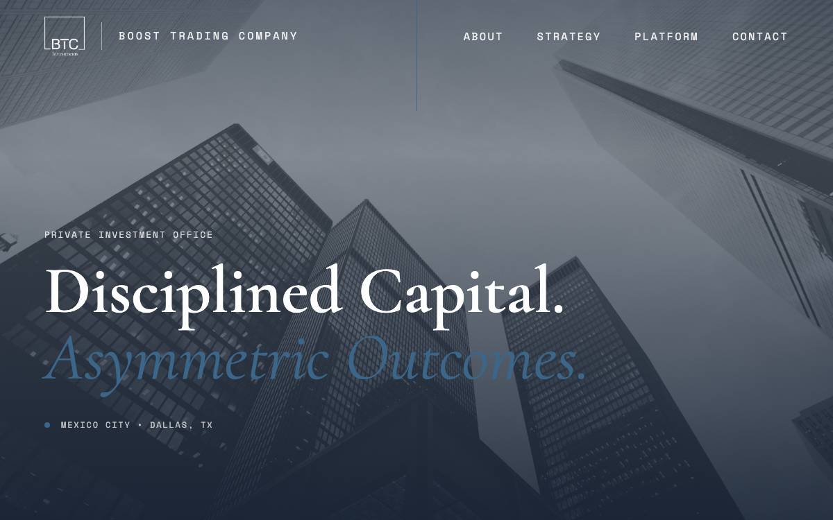BTC Investments website preview