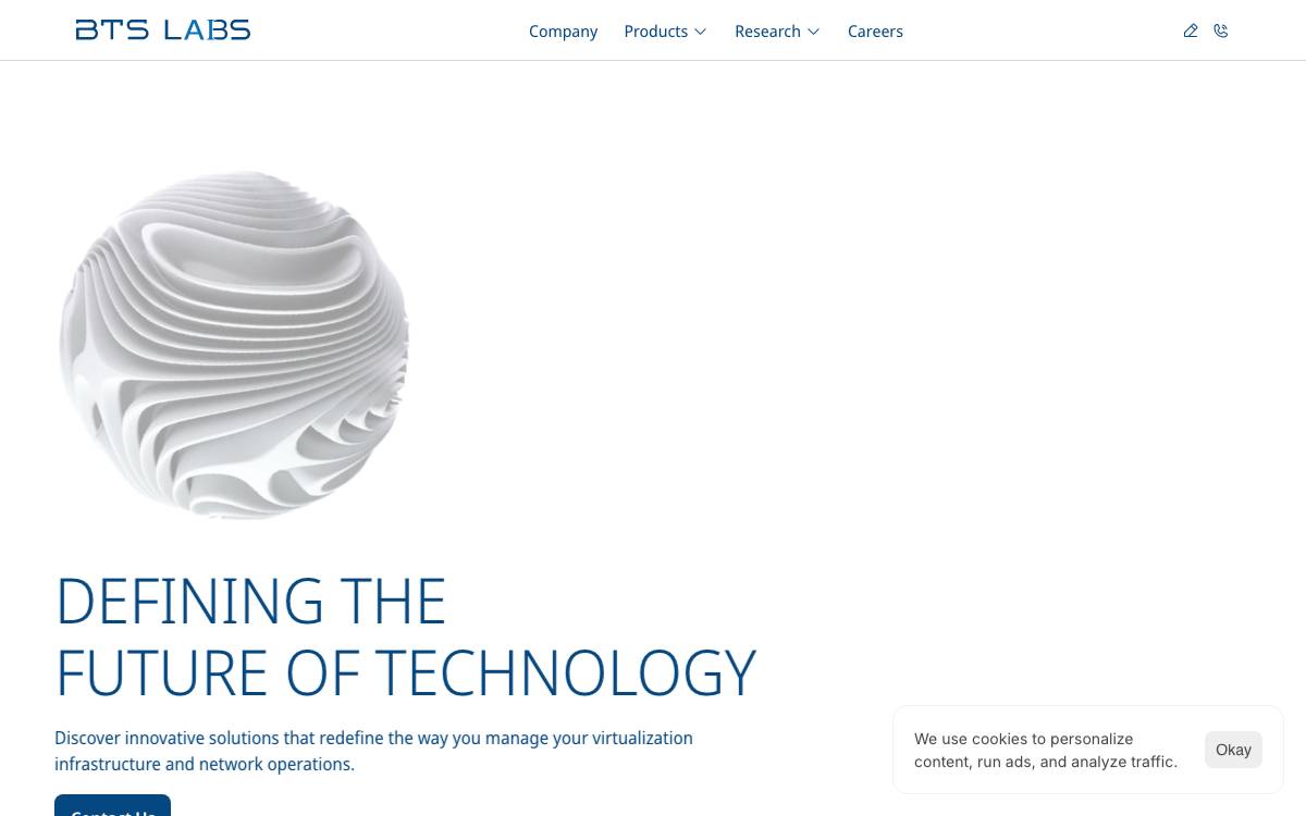 BTS LABS website preview